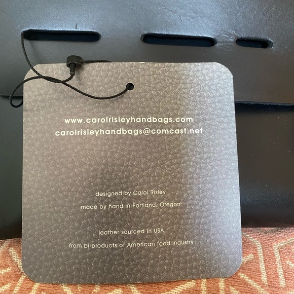 ‼️CAROL RISLEY‼️ Unique Leather Handbag with Resin clasp - Picture 5 of 7